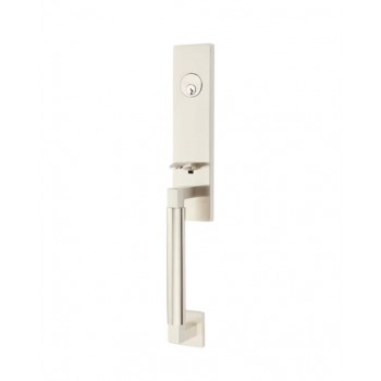 EMTEK HERCULES SMOOTH MONOLITHIC DOUBLE CYLINDER KEYD 4225 SATIN NICKEL US15