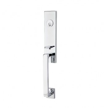EMTEK DAVOS DOUBLE CYLINDER KEYD 4828 POLISHED CHROME US26