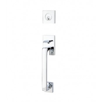 EMTEK BADEN DOUBLE CYLINDER KEYD 4830 POLISHED CHROME US26