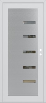 Diamond C8 36" x 80" white/white clear Glass Panel stainless steel LHI