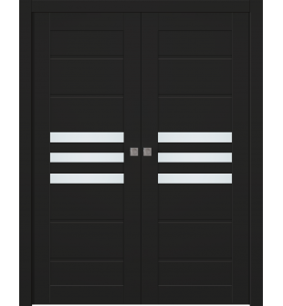 Dome Vetro Black Matte Double pocket doors