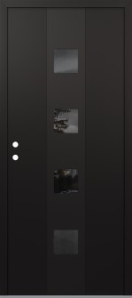 DIAMOND A12 36" X 80" BLACK/BLACK MIRRORED GLASS PANEL BLACK RHI