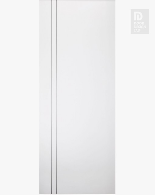 DOOR SLAB OPTIMA 2V SNOW WHITE 18" X 92 1/2" X 1 3/4" SOLID CORE