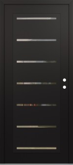 Diamond C11 36" x 80" black/black clear Glass Panel black LHI