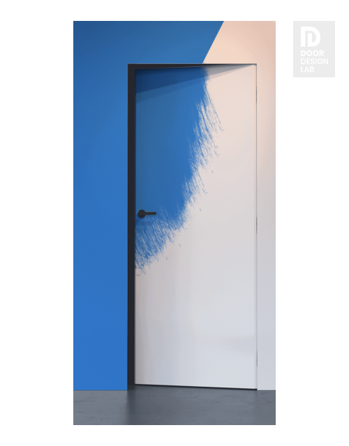Primed Door Example For Coloring In Blue Frameless