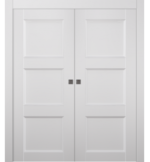 Oxford Uno 07 2Rn Snow White Double pocket doors