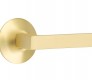 Emtek dumont door lever with modern rosette dummy satin brass (us4) 5057