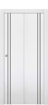 Smart Pro 2V Black Polar White Bi-folding doors