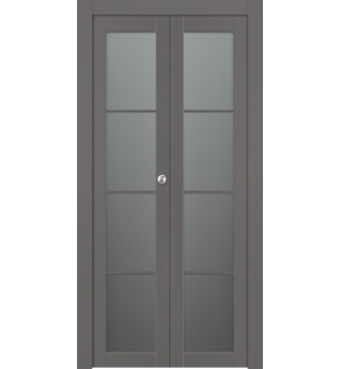 Avon 4 Lite Vetro Gray Matte Bi-folding doors
