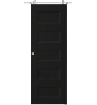 Oxford Uno 07 4R Black Matte Barn doors