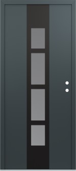 DIAMOND A10 36" X 80" ANTHRACITE/ANTHRACITE FROSTED GLASS PANEL BLACK LHI