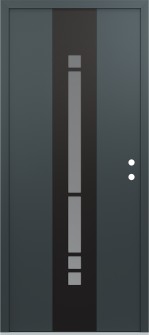 DIAMOND A3 36" X 80" ANTHRACITE/ANTHRACITE FROSTED GLASS PANEL BLACK LHI