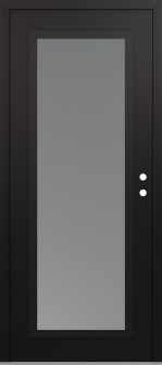 Diamond C1 36" x 80" black/white frosted Glass Panel black LHI