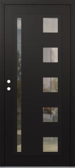 Diamond C3 36" x 80" black/black clear Glass Panel black RHI