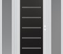 Modern Steel Front Door Diamond C11 60" x 80" white/white frosted Glass Panel black LHI with 2 Sidelites frosted Glass