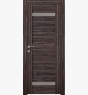 Imma Vetro Gray Oak Single Doors