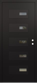 Diamond D7 36" x 80" black/black clear Glass Panel black LHI