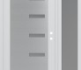 Modern Steel Front Door Diamond C8 50" x 80" white/white frosted Glass Panel stainless steel LHI with Sidelite frosted Glass