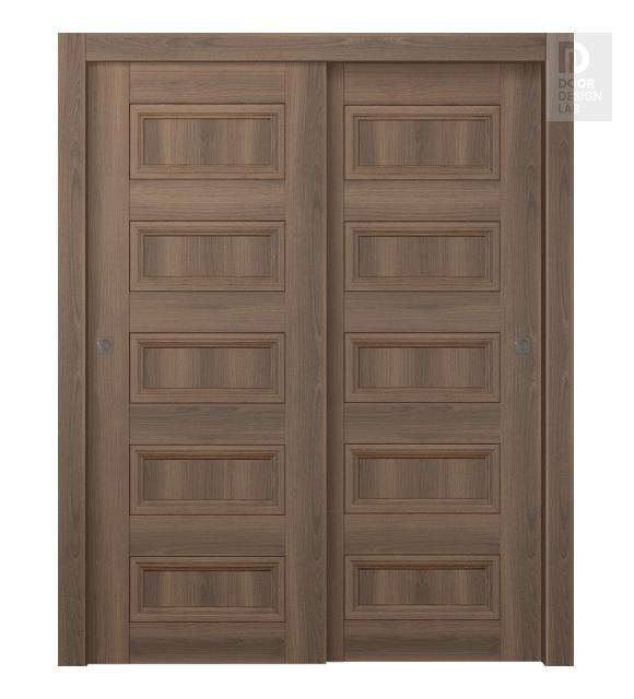 Oxford Duo 07 4R Pecan Nutwood Bypass doors