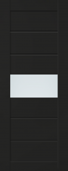 DOOR SLAB EDNA VETRO BLACK MATTE 18" X 96" X 1 3/4" FROSTED GLASS