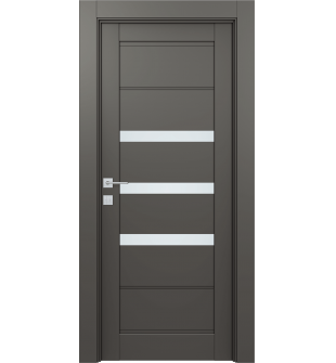 Rita Vetro Gray Matte Hinged doors
