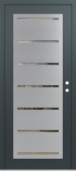 Diamond C11 36" x 80" anthracite/anthracite clear Glass Panel stainless steel LHI