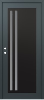 Diamond C6 36" x 80" anthracite/anthracite frosted Glass Panel black RHI