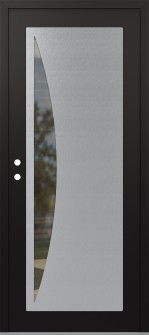 Diamond C13 36" x 80" black/black clear Glass Panel stainless steel RHI