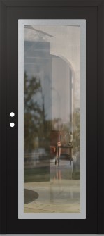 Diamond C1 36" x 80" black/black clear Glass Panel stainless steel RHI