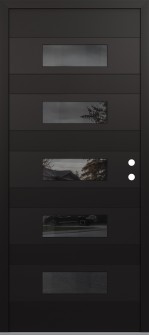 Diamond D5 36" x 80" black/black mirrored Glass Panel black LHI