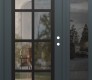 Modern Steel Front Door Diamond C16 52" x 80" anthracite/anthracite clear Glass Panel black LHI with Sidelite mirrored Glass