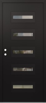 Diamond D4 36" x 80" black/black clear Glass Panel black RHI