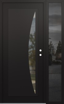 Diamond C13 50" x 80" black/black clear Glass Panel black LHI with Sidelite mirrored Glass