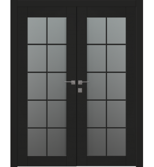 Avon 10 Lite Vetro Black Matte Double doors