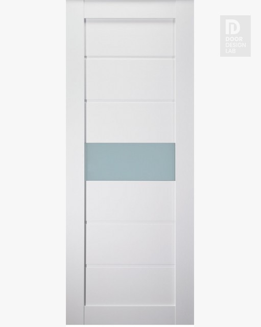 DOOR SLAB EDNA VETRO BIANCO NOBLE 36" X 80" X 1 9/16" FROSTED GLASS