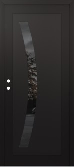 Diamond C4 36" x 80" black/black mirrored Glass Panel black RHI