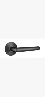 EMTEK STUTTGART LEVER WITH MODERN ROSETTE PRIVACY LH FLAT BLACK (US19) 5207