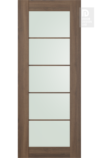 DOOR SLAB AVON 5 LITE VETRO PECAN NUTWOOD 30" X 96" X 1 3/4"