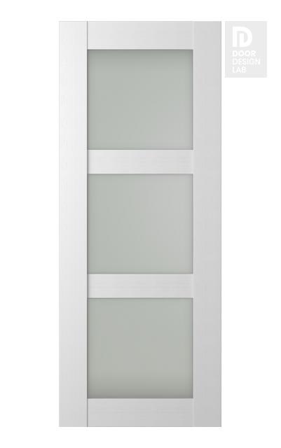 Palladio 3 Lite Vetro Bianco Noble Slab doors