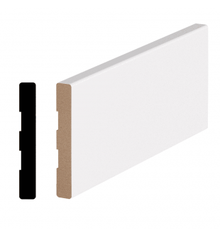 BASE MOLDING TYPE 3 1/2" X 1/2" SNOW WHITE 96"