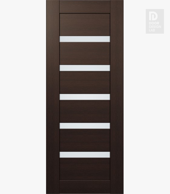 Modern Interior DOOR SLAB LEORA VETRO VERALINGA OAK 28" X 92 1/2" X 1 3/4" FROSTED GLASS