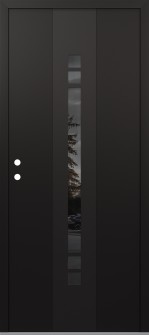 DIAMOND A4 36" X 80" BLACK/BLACK MIRRORED GLASS PANEL BLACK RHI