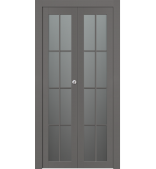 Avon 8 Lite Vetro Gray Matte Bi-folding doors