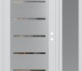 Modern Steel Front Door Diamond C11 50" x 80" white/white clear Glass Panel stainless steel LHI with Sidelite frosted Glass