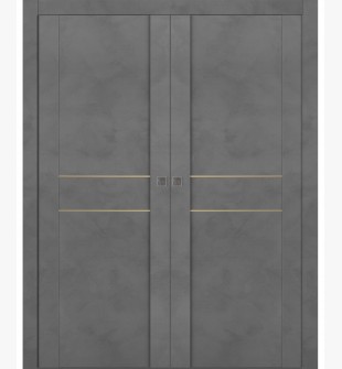 Avon 01 2Hn Gold Dark Urban Double pocket doors