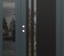 Modern Steel Front Door Diamond C6 48" x 80" anthracite/anthracite clear Glass Panel black RHI with Sidelite mirrored Glass
