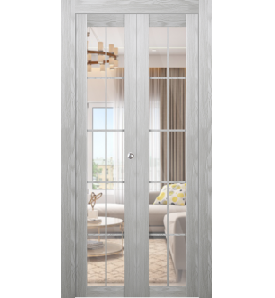Avon 10 Lite Clear Ribeira Ash Bi-folding doors