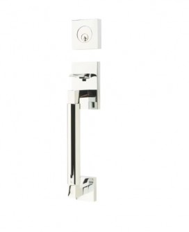 EMTEK HERCULES SMOOTH SECTIONAL SINGLE CYLINDER KEYD 4214 POLISHED CHROME