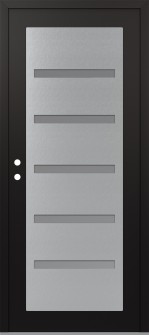 Diamond C7 36" x 80" black/white frosted Glass Panel stainless steel RHI