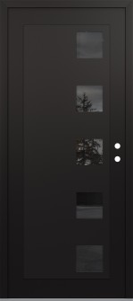 Diamond C5 36" x 80" black/black mirrored Glass Panel black LHI